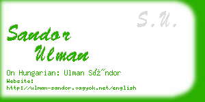 sandor ulman business card